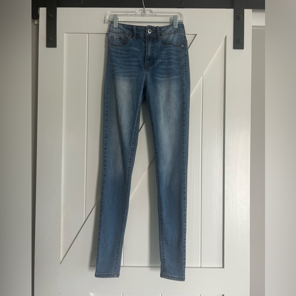 NOBO Blue Skinny Jeans with Stretchy Fit